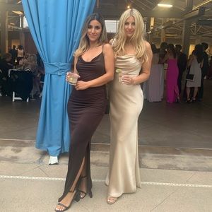 GOLD CHAMPAGNE BRIDESMAID DRESS